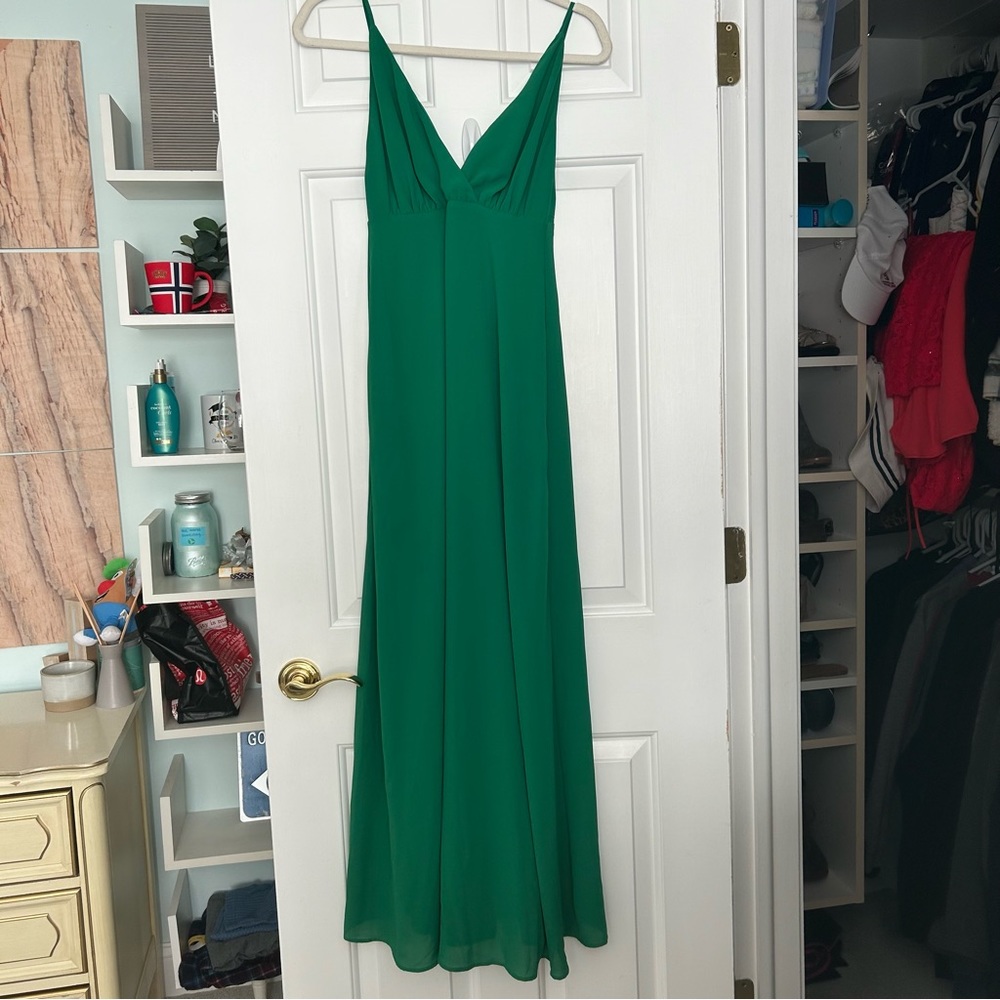 Green maxi dress